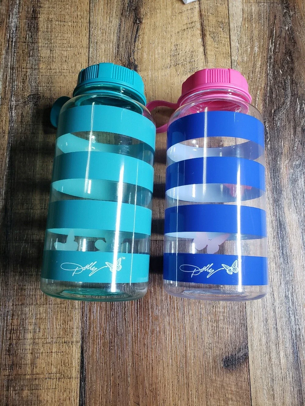 Set Of 2 Dolly Parton 33 Oz. Butterflies & Daises Water Bottles